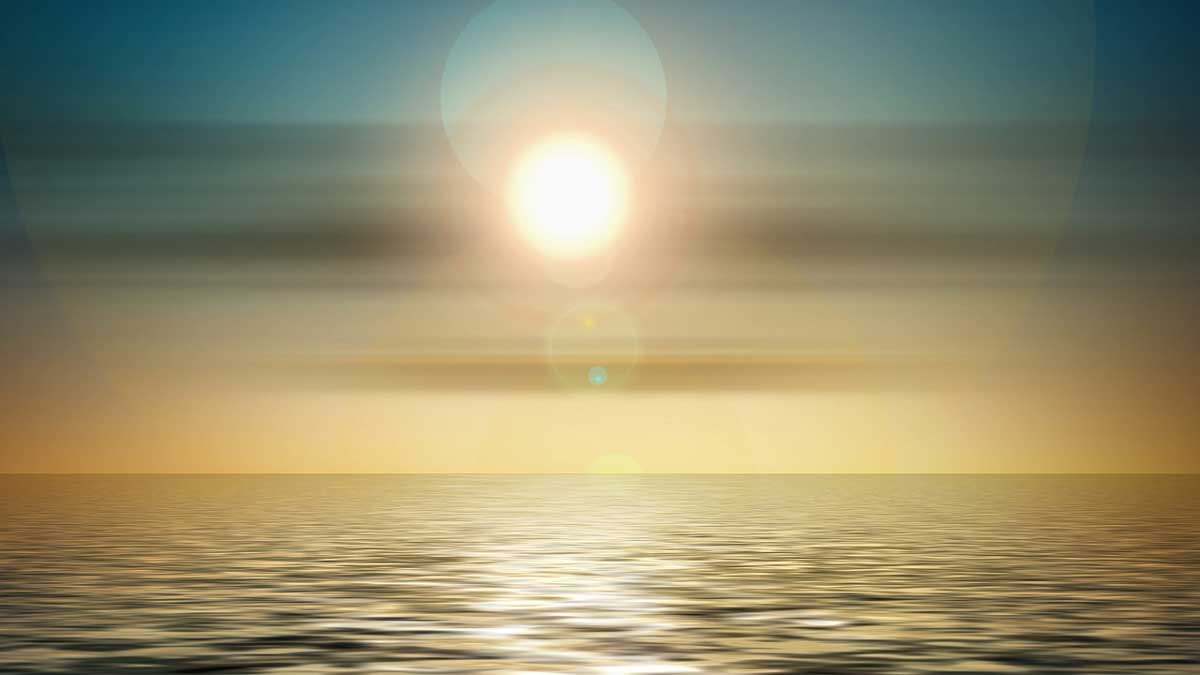 sunrise over the ocean water
